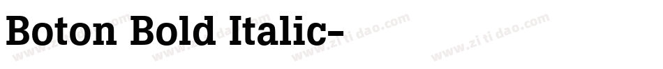 Boton Bold Italic字体转换